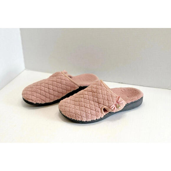 Vionic Adilyn 671 Womens Rose Quilted Orthotic Support Slippers Comfy Mules Sz 8 - Picture 3 of 13